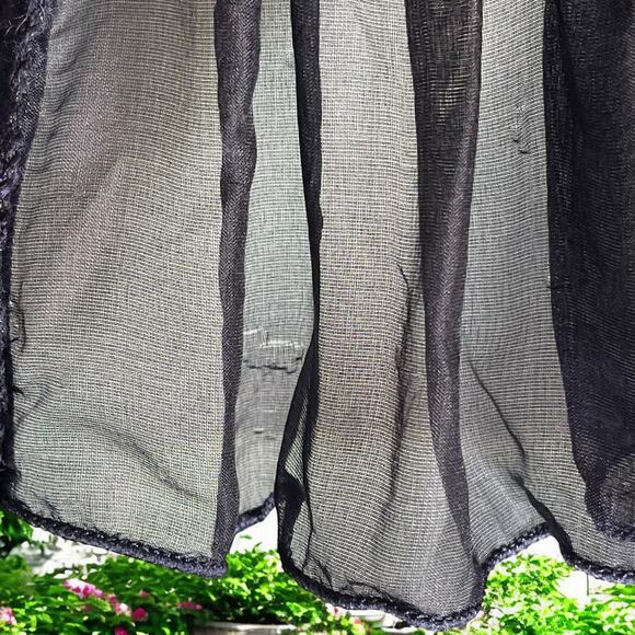 Anthropologie Leifnotes Blue Black White Bird Flying Sweater Cardigan Size XS - Picture 9 of 12